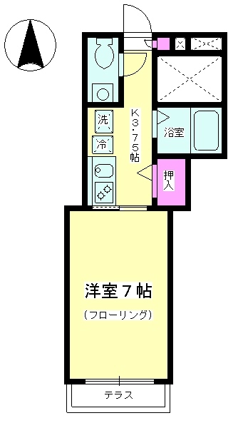 コーラル Kの間取り