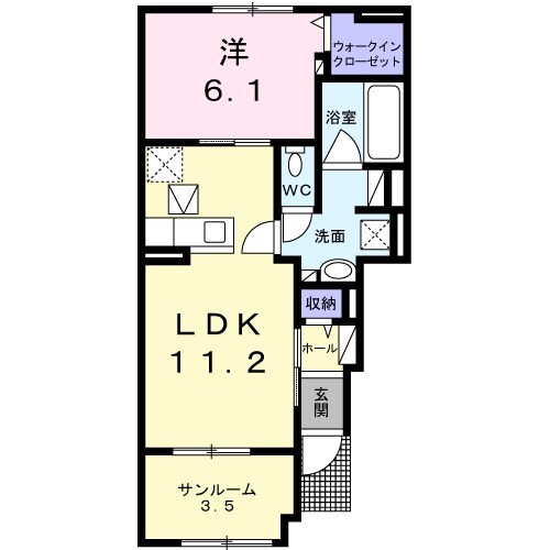 グリーングラス Sの間取り