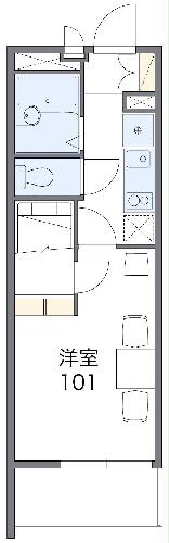 レオパレスヴァンメルベーユの間取り