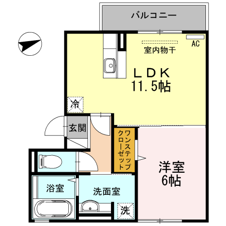 301号室の間取り