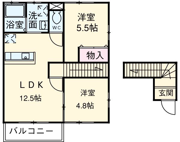 ウィンディアAの間取り