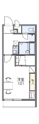 レオパレスホワイトヒルズの間取り