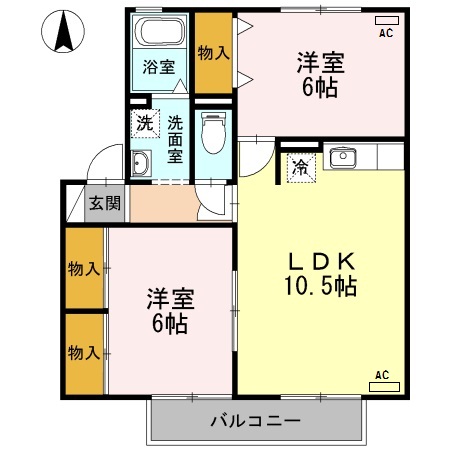ハイブリッジ A棟の間取り