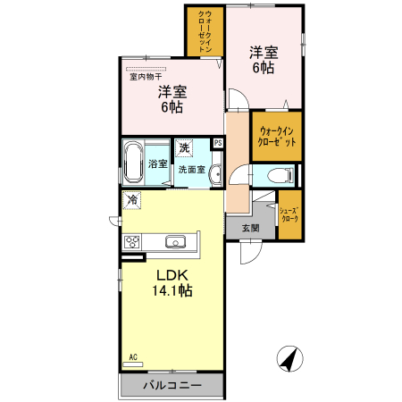2/2 間取