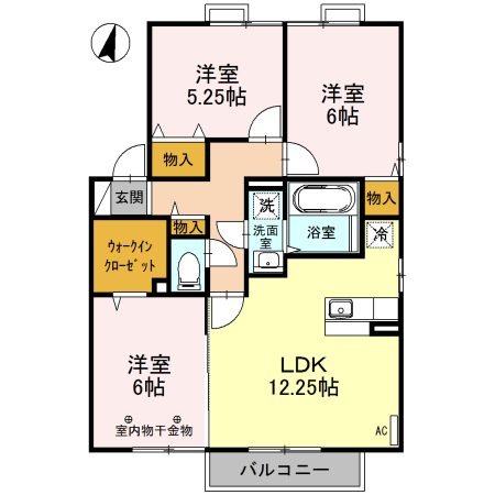 リビングタウン古河北 Dの間取り
