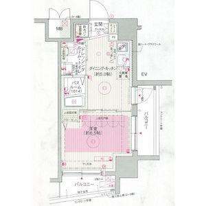 エステムプラザ飯田橋タワーレジデンス・206号室の間取り