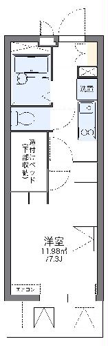 レオパレスエムズコート南丹の間取り