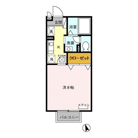 MaisonGeguSoleil Ami(メゾンゲグウソレイユアミ)の間取り