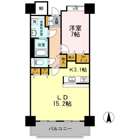 品川シーサイドビュータワー　Ⅰ・1411号室の間取り
