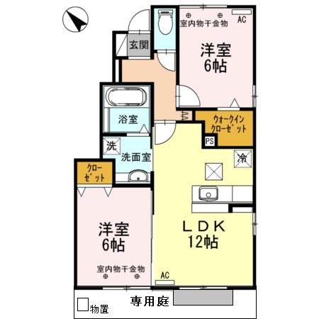 トレフル ブラン A棟の間取り