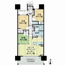 ライオンズ四日市富田ステーションステージの間取り