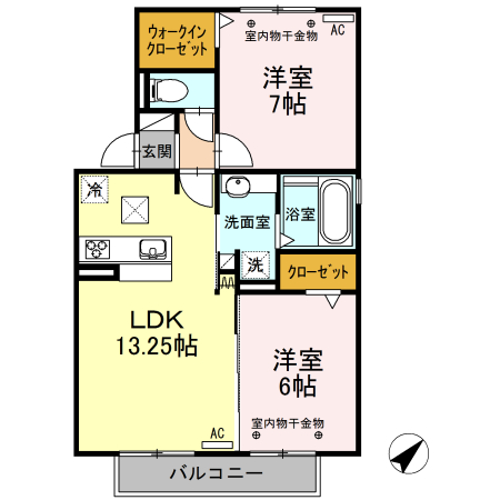 グランドエル・F Bの間取り