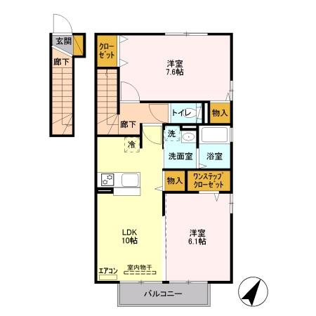 サンビューハイツ Bの間取り