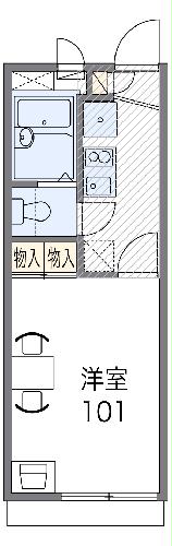 201号室の間取り