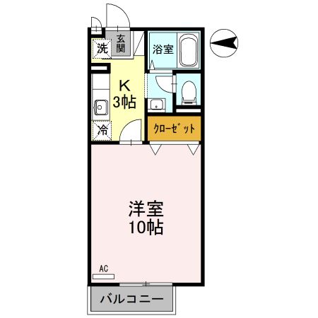 アムール西桂　A棟の間取り