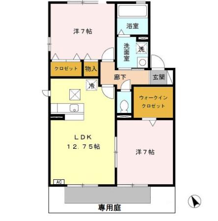 ポワール・トゥワイスCの間取り