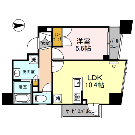 リベラーレ中野・906号室の間取り