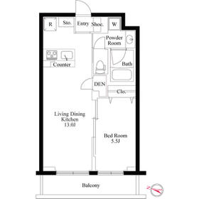 ラ・ペルラ柿の木坂の間取り