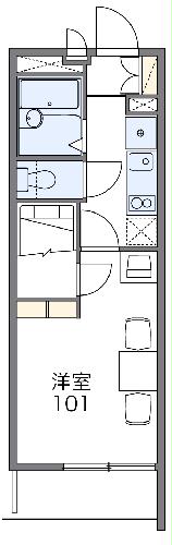 レオパレスグリーンアイビーの間取り