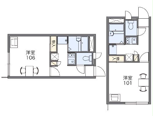 レオパレスシンシアの間取り
