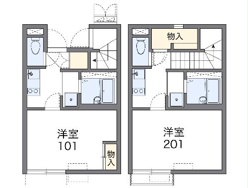 レオネクストディアコート三輪の間取り