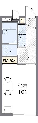 レオパレス渚の間取り