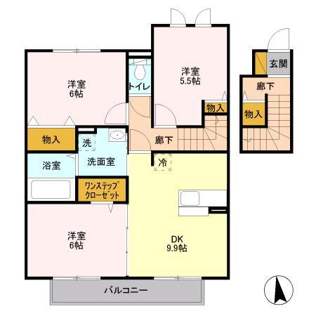 グラン・ジュテ Bの間取り