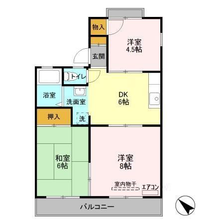 スカイハイツ池田Aの間取り
