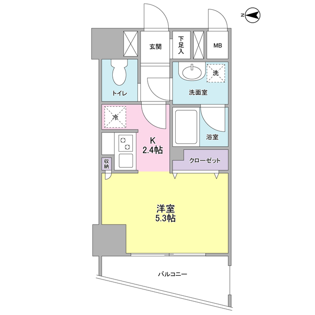 プレディアスタイル横濱沢渡の間取り