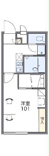 レオパレスタカネ.台の間取り