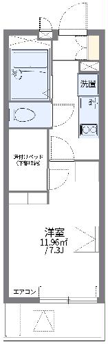 レオパレスカトルセゾン伊奈の間取り