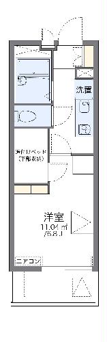 レオパレスアーバンコート熱田の間取り