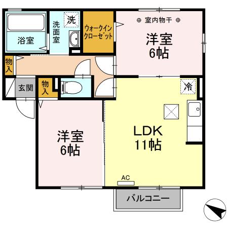 ボナール Aの間取り