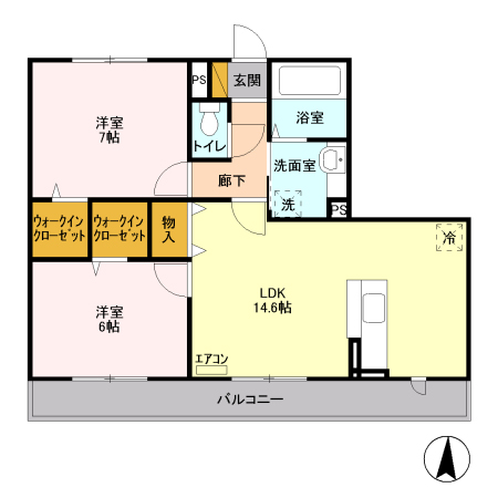 シャルメーヌの間取り