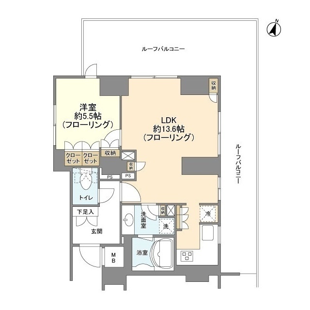 コスモリード市ヶ谷払方町・503号室の間取り