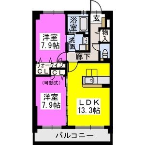 スルス門松Ⅱの間取り