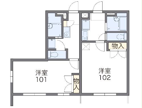 レオパレスみそのの間取り