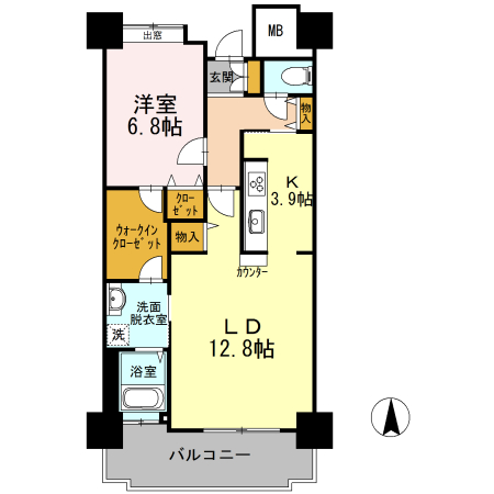品川シーサイドビュータワー　Ⅰ・2909号室の間取り
