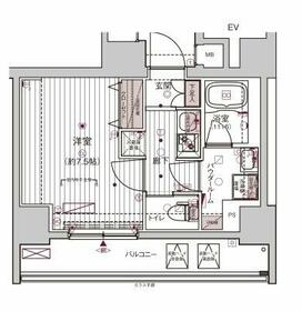 メインステージ浅草入谷Ⅰの間取り