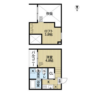 cordial上小田井(コーディアルカミオタイ・202号室の間取り