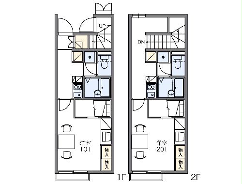 レオパレス新町Ⅱの間取り