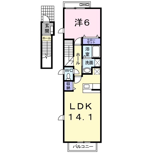 アライブ泉Ⅲ Bの間取り