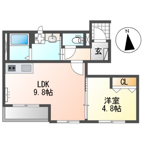 ウィステリア大野　Bの間取り