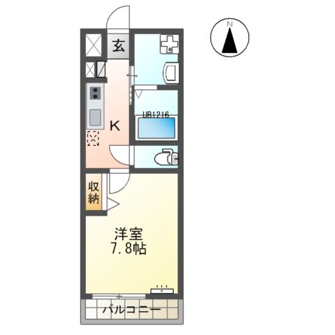 エルバージュ古見の間取り