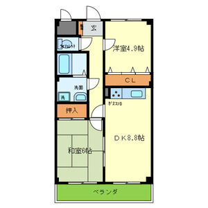 シャトレ－新大阪の間取り