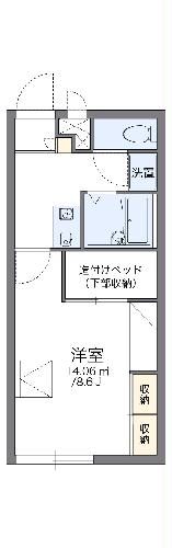レオパレスセルリアン箱森の間取り
