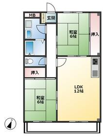 リバーサイド東川口ＮＯ，１の間取り