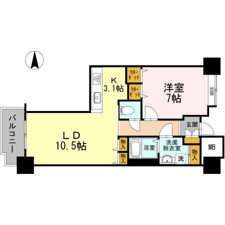 品川シーサイドビュータワー　Ⅰ・816号室の間取り