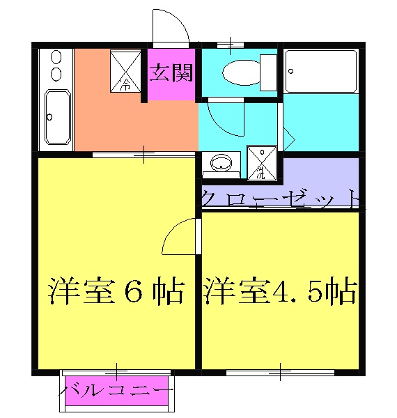 こばとハイツⅠの間取り