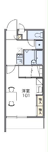 レオパレスラフォンテ大井手の間取り